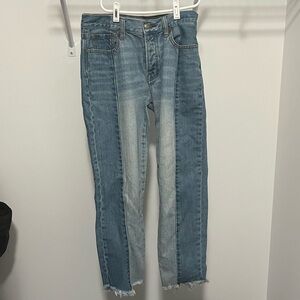 American Eagle Women’s Two-Toned Vintage High Rise Jeans